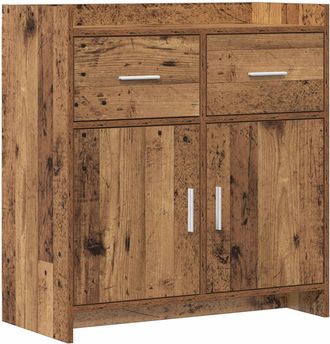 vidaXL Aparador Madera Envejecida 75 X 36 X 80 Cm Madera De Ingenier&iacute;a Vidaxl