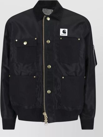 sacai zip pocket jacket front pockets buttons