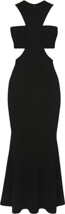 Alexander McQueen Black Cut-out knitted dress