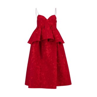 La DoubleJ Dames, Jurken, Rood, Maat: S Satijn