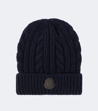 Moncler Cable-knit virgin wool beanie