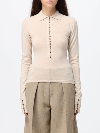 Jacquemus Polo in maglia in lana merino a maniche lunghe slim fit