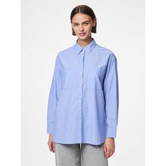 Pieces Los hemd met fijne streepjes