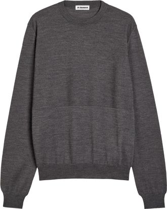 Jil Sander Panelled Wool Jumper - Blue - 52 (IT52 / XL)