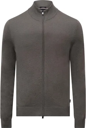 HUGO BOSS Mens Hevoluto Cashmere Cardigan in Brown - Size X-Large