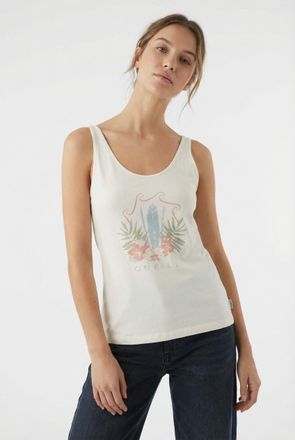 O'Neill Tanktop ONEILL ONEILL GRAPHIC TANKTOP, Damen, Gr. XL (42), snow wei&szlig;, Obermaterial: 100% Baumwolle, Tops Tanktop, sportliche Schnittform, f&uuml;r sportlic