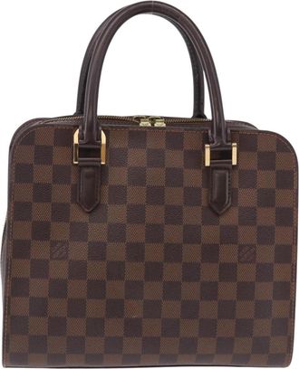Louis Vuitton Triana Damier Brown Canvas Handbag (Pre-Owned)