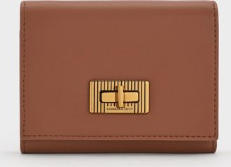 Charles & Keith Edna Turn-Lock Knotted-Strap Wallet