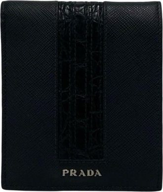 Prada Black Leather Wallet (Bi-Fold) (Pre-Owned)