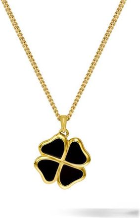 Vincero Mens Clover Pendant Necklace in Gold at Nordstrom, Size 21