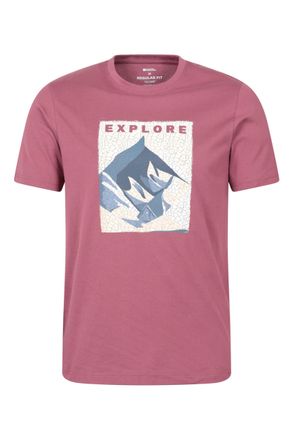 Mountain Warehouse Explore Mens T-Shirt Dark Pink L