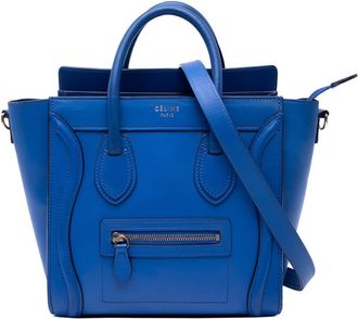 Celine Pre-owned Celine Nano Leather Luggage Tote U-GA-0114