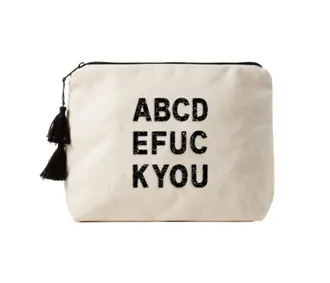 Fallon & Royce Womens Crystal Bikini Bag In AbcdeF*ckyou