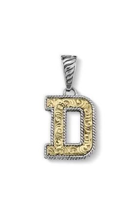 Samuel B. Two-Tone Initial Pendant in Silver/gold D at Nordstrom Rack