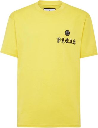 Philipp Plein T-shirt Ronde Hals SS Gothic - Heren - T-shirts - Geel - 2XL - Katoen - Tops