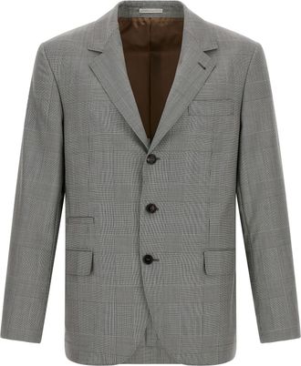 Brunello Cucinelli Gray Virgin Wool Mens Blazer