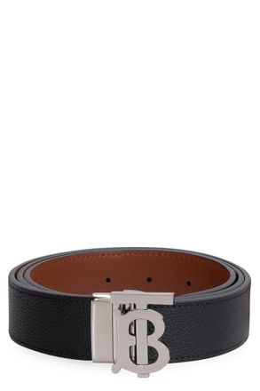 Burberry Black TB Buckle Belt