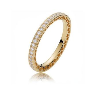 Pandora Shine Hearts Of Ring - female - Pandora - Rings - Yellow - 56 MM - Accessories
