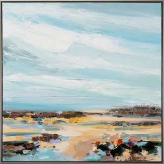 Schubiger M&ouml;bel Bild mit Rahmen Landschaft mit Blauem Himmel