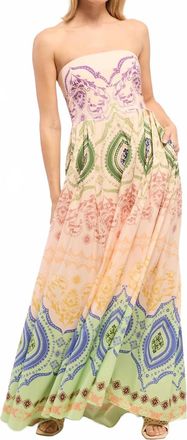Misa Maddie Maxi Dress In Rainbow Ceramic