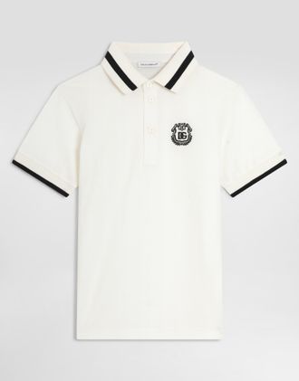 Dolce & Gabbana Piqu&eacute; Polo Shirt With Logo - Man Collection White 10 Years