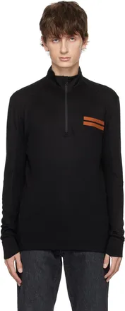 Calvin Klein Mens Black Color Block Windbreaker With Shadow