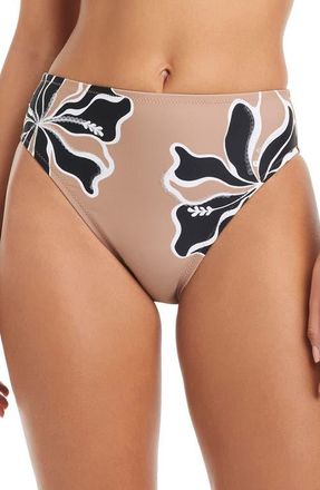 Sanctuary Sequin High Cut One-Piece Swimsuit in Toasted Coconut at Nordstrom, Size X-Small