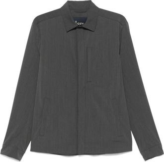 Herno Tech Geweven Shacket - Heren - Casual Overhemden - Grijs - S - Wol - Overhemden