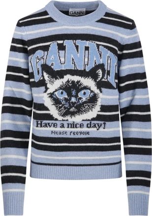 Ganni Dames, Truien, Veelkleurig, Maat: XS Wol