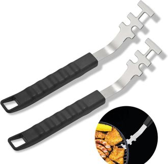 Gabrielle Mango Para Barbacoa Resistente Al Calor, Extractor De Parrilla De Acero Inoxidable, Anti-quemaduras, Mango Ergon&oacute;mico Antideslizante, Accesorios Para 
