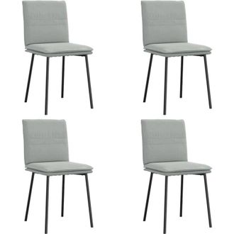vidaXL Vidaxl - Sillas De Comedor 4 Unidades Terciopelo Gris Claro