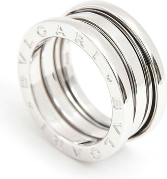 Bulgari Silver White Gold (18K) Band Ring (Pre-Owned)