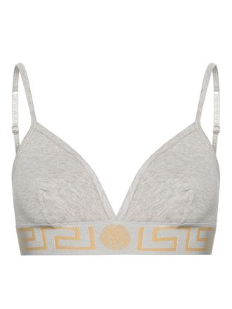 Versace Bralette Greca con fascia - Grigio