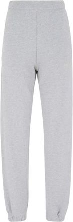 The Attico Grijze joggingbroek met logo detail - Dames - Sweatpants - Grijs - S - Katoen - Broeken