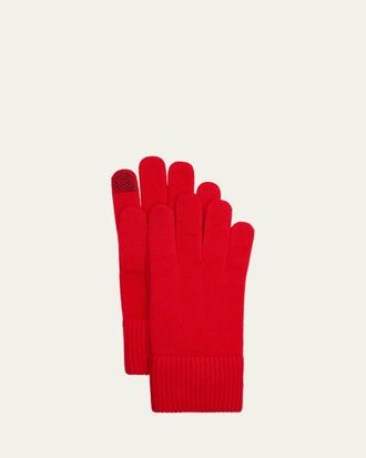 Bergdorf Goodman Cashmere Touchscreen Gloves