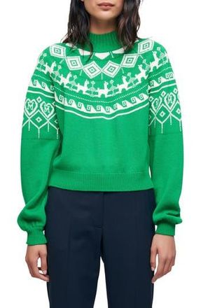 Maje 121 Mascot Mock Neck Sweater in Vert at Nordstrom Rack, Size 1 (Fits Like 2-4 Us)