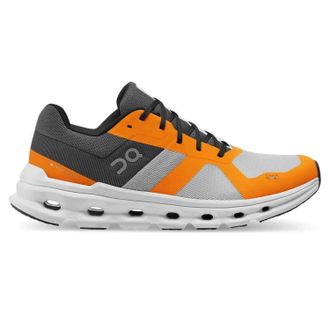 On Mens Cloudrunner Running Shoes In Frost Tumeric