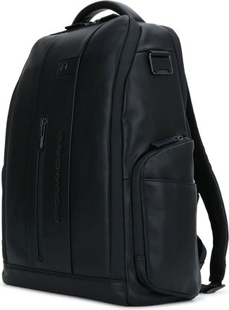 Piquadro Leather Backpack - Black
