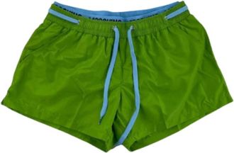 Moschino Heren Zwemkleding Stijlvol Logato Groffato - Heren - Strandmode - Groen - 2XL - Polyester - Badmode