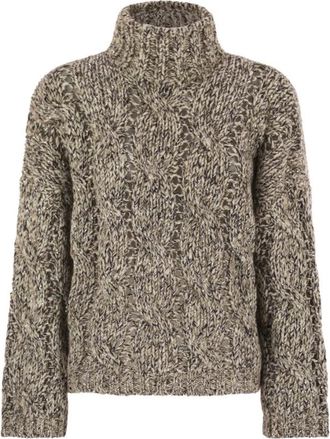 Brunello Cucinelli Chin&eacute; coltrui - Heren - Coltruien - Beige - XS - Wol - Truien & Vesten