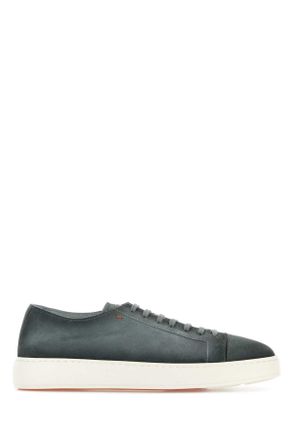 Santoni Graphite Suede Damps Sneakers