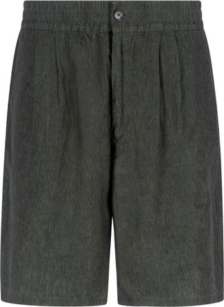 Giorgio Armani Shorts in lino - Grigio