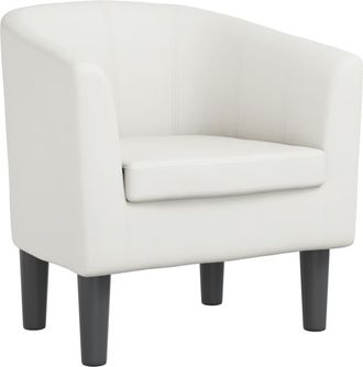 vidaXL Sill&oacute;n Cuero Sint&eacute;tico Blanco Vidaxl