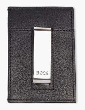 HUGO BOSS Mens Branded Card Holder with Money Clip - Navy - Size: ONE size