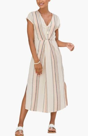 Lascana Womens Striped V-Neck Dress in Multi Striped at Nordstrom, Size 10