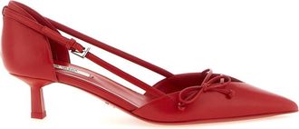Prada Red Slingback Pumps