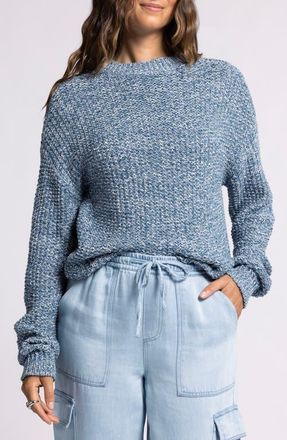 Thread & Supply Mena Marled Cotton Sweater in Marled Denim at Nordstrom, Size Small