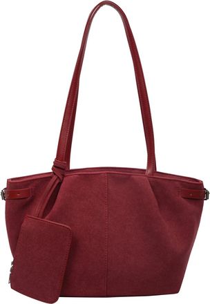 Generic Trendy Tote Bag Vintage Shoulder Bag Fall Winter Hobo Bag for Women (Wine Red)