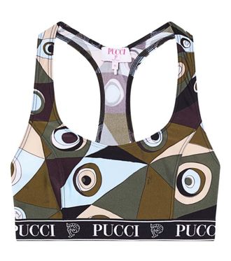 Pucci Brown Printed None Top