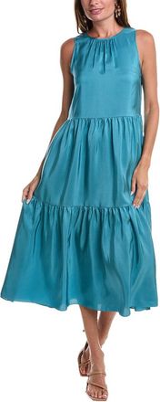 Eileen Fisher Round Neck Tiered Dress